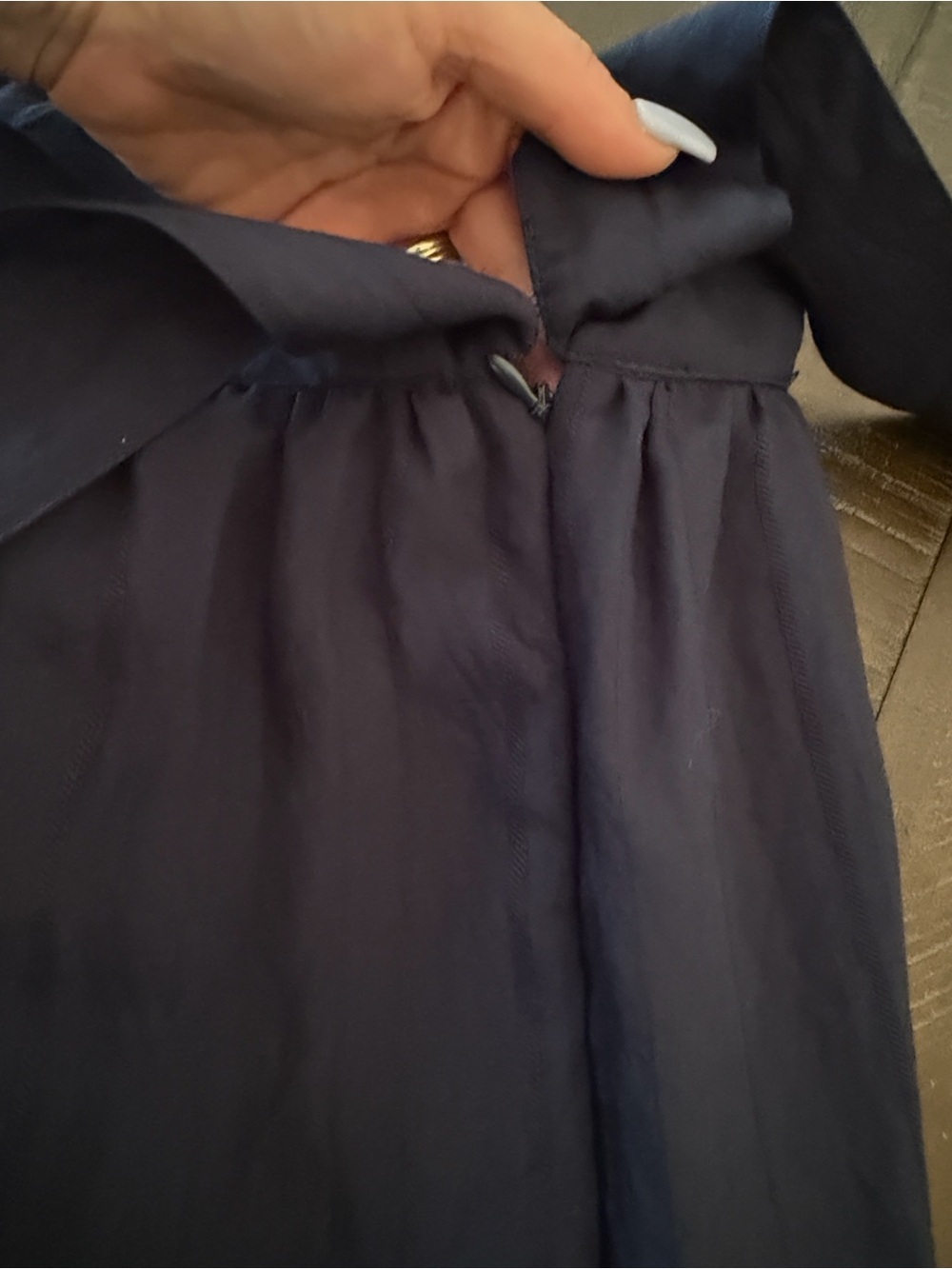 Vince Navy Wide-Leg Midi Pant with Tie Waist - Picture 11 of 16